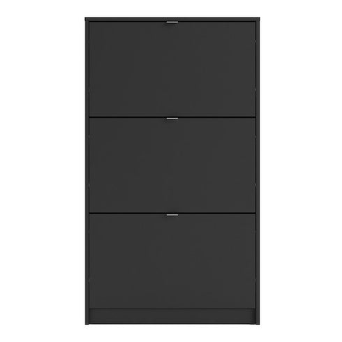 Shoes Shoe cabinet w. 3 tilting doors and 1 layer